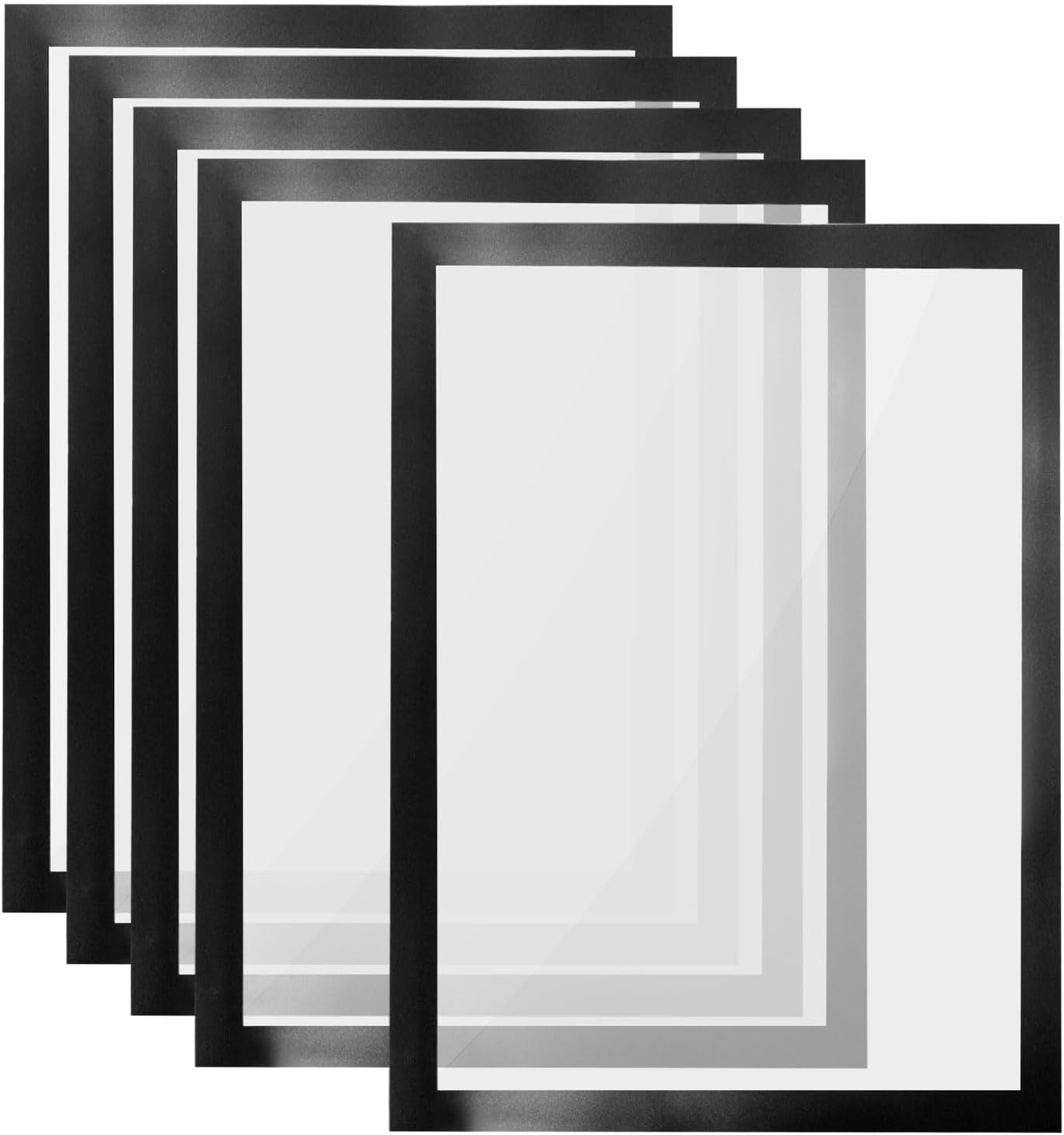 PATIKIL A4 Sign Holder, 5Pcs A4 Display Frame Self Adhesive Reusable Picture