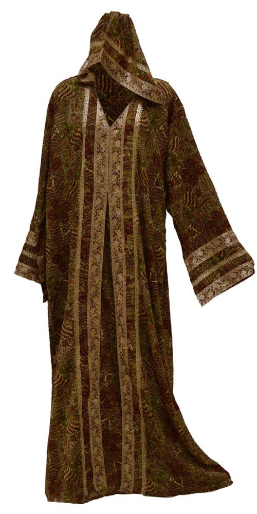 Cool Kaftans Women's Red Moroccan Kaftan Farasha Hood Long Dress Abaya Jilbab Hood Summer Gold Blue Elegant New (Xl, )