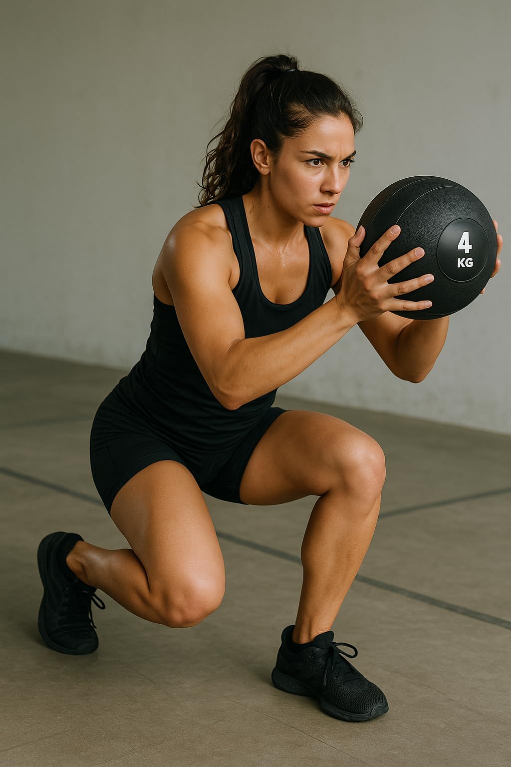 Slam Ball 4 – 10 kg – Palla medica non rimbalzante ponderata per allenamento della forza, crossfit, cardio e palestra a casa – FLG palla da ginnastica in gomma resistente per uomini e donne