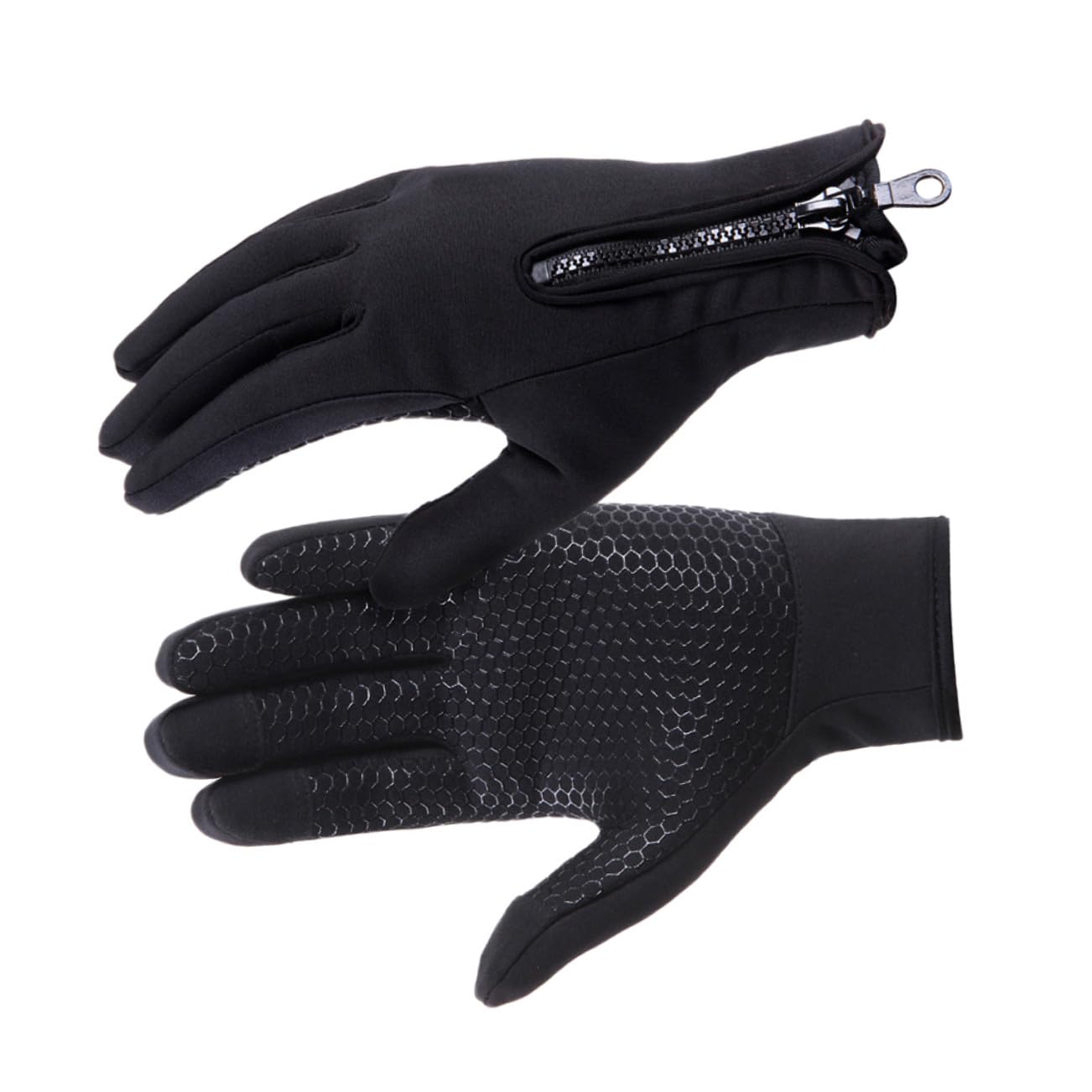 Toddmomy 3piezas Guantes Táctiles De Invierno Para Hombre y Mujer Guantes Antiviento y Cálidos Para Conducción y Actividades Al Aire Negro Talla