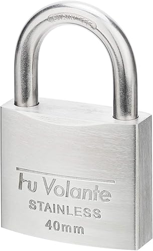 Miniatura 3 de Candado para vaso de acero inoxidable, serie 304 Marine Series, candado resistente a la intemperie para uso en exteriores, cuerpo ancho de 1-12