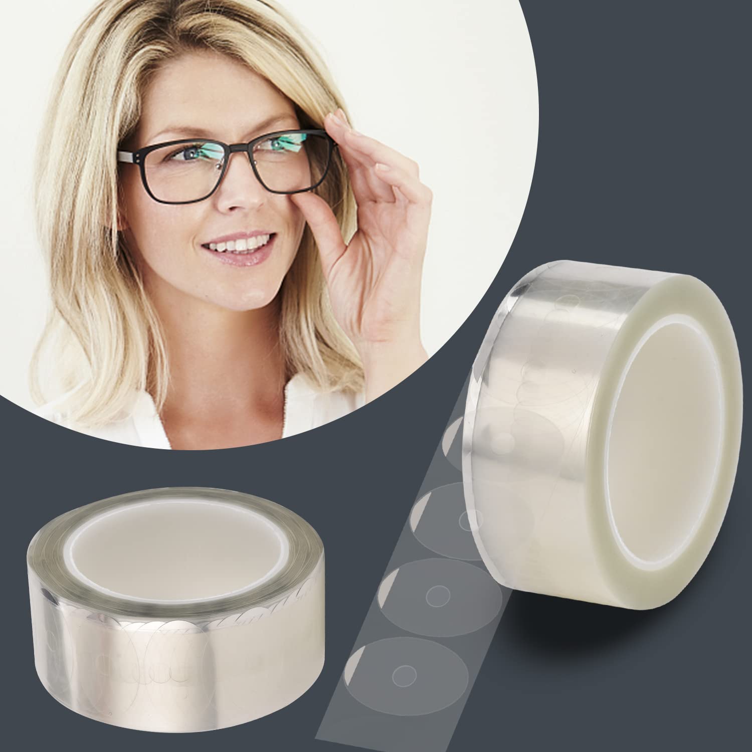 1000 almohadillas de bloqueo de bordes de lente transparente, ovaladas, antideslizantes, adhesivas, procesamiento, pulido para gafas, accesorios de bordeadora automática (1 x 1.65 pulgadas)