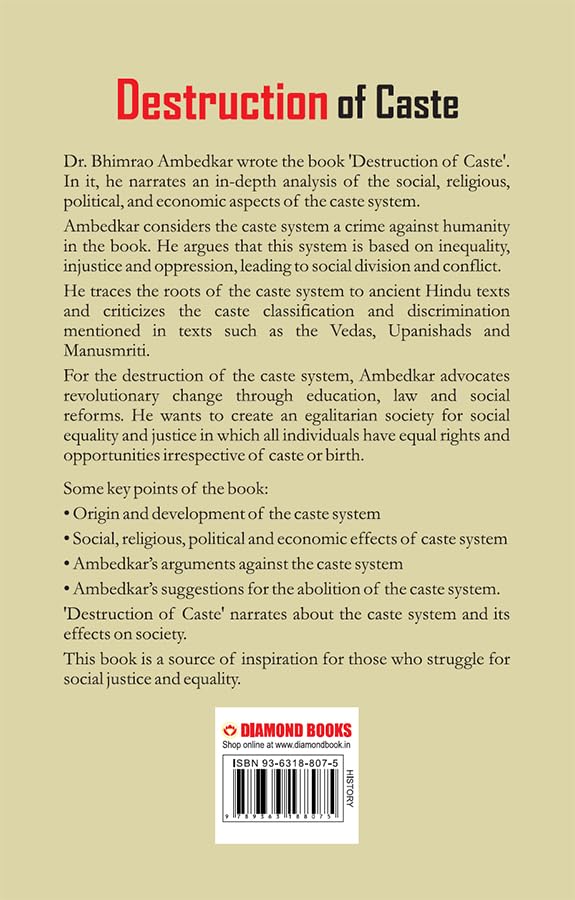 Image of Destruction of Caste : The Manifesto for India's Social Reformation by Dr. B.R. Ambedkar