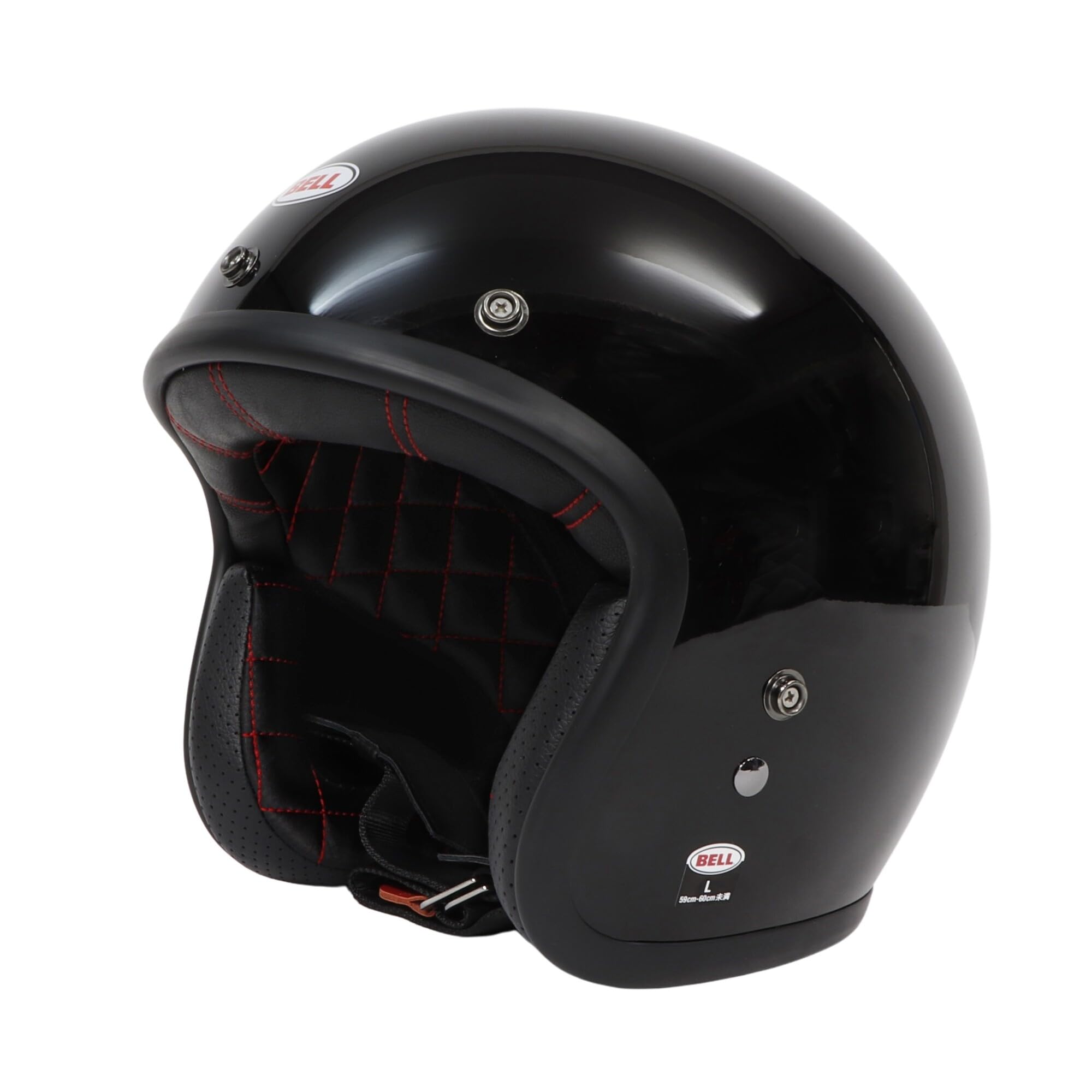 BELL ベル アジアンフィット バイク オープンフェイス ジェット ヘルメット CUSTOM500 カスタム500 SOLID GLOSS BLACK Lサイズ 59-60cm JP7173471