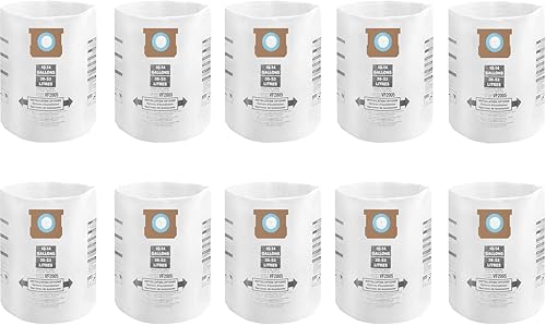 Miniatura 9 de Bolsas para aspiradora de 10 a 14 galones, tipo F 90662 9066200 9066233; tipo I 90672 9067200 9067233; VF2005, bolsas de filtro de vacío desechables