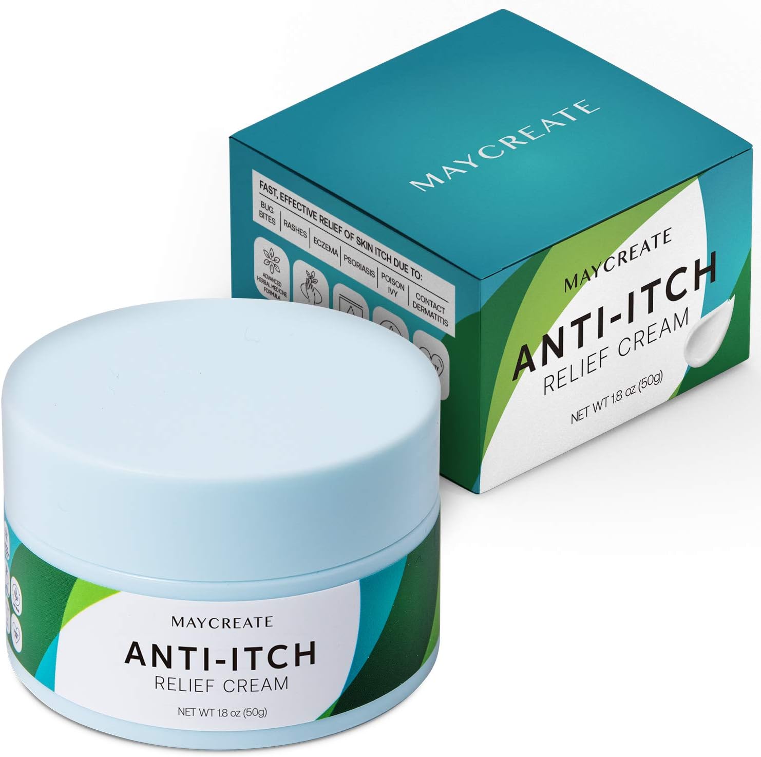 Maycreate Anti-Itch Cream Maximum Strength - Natural, Herbal Ingredients - Moisturizes & Nourishes : Health & Household
