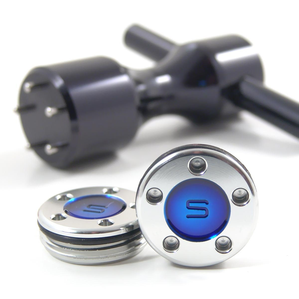 19th Hole Custom Shop 2 of 5g Blue Weight for Scotty Cameron Putters with Wrench Tool (Black)