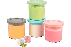 Ninja Creami Replacement Pints - 4 Pack of Premium Ice Cream Containers