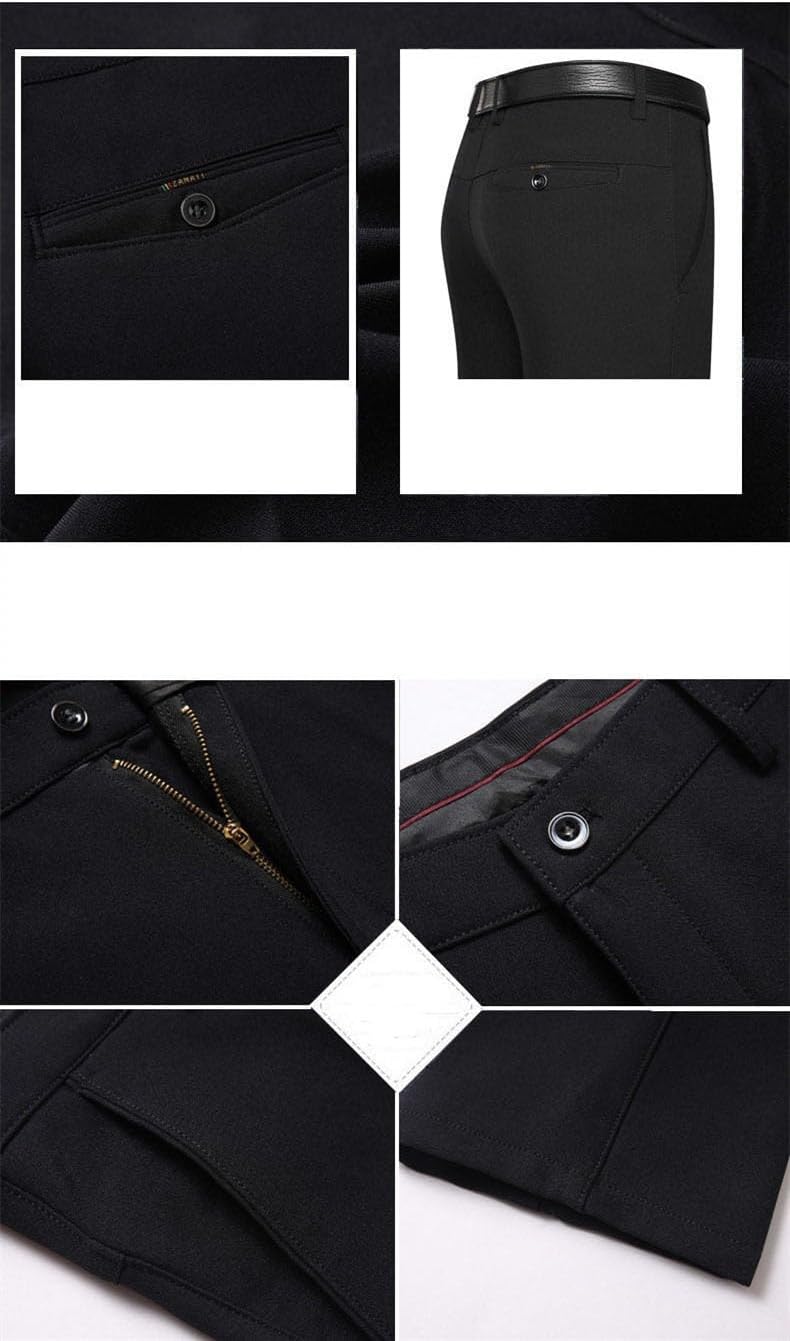 Men's Spring Autumn Dress Pants Straight Leg Business Trousers for Men