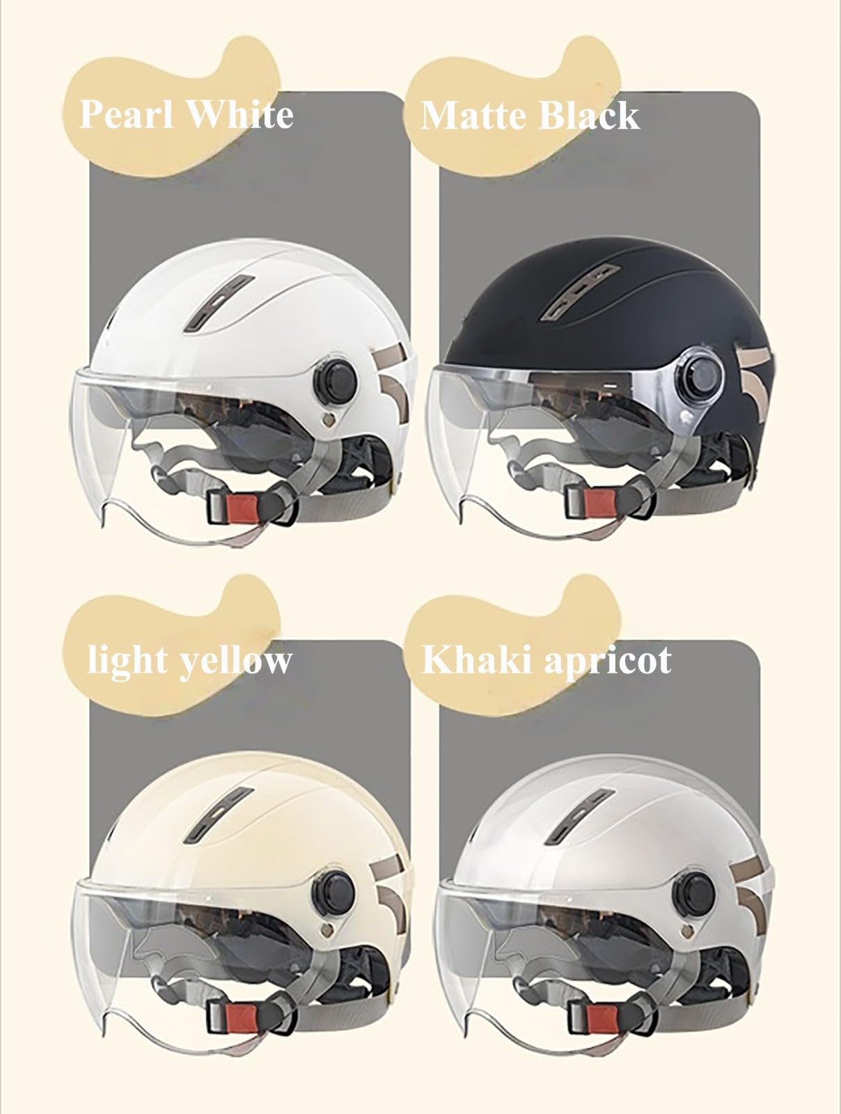 Casco Integrale Per Uomo E Donna, Casco Per Bici Elettrica Con Visiera, Omologato ECE/DOT, Casco Jet Per Moto, Scooter E Ciclomotori, Per Tutte Le Stagioni