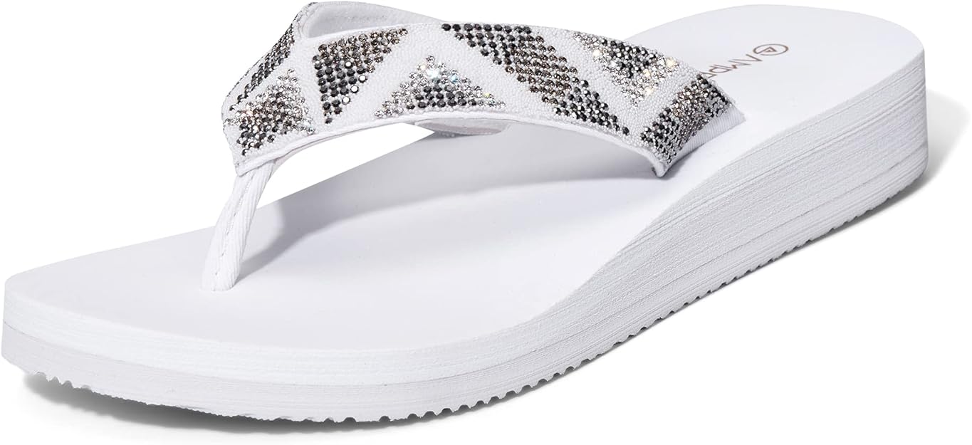 Ampeo Women's Arch Support Flip Flops Comfortable Casual Summer Beach Thong Sandals