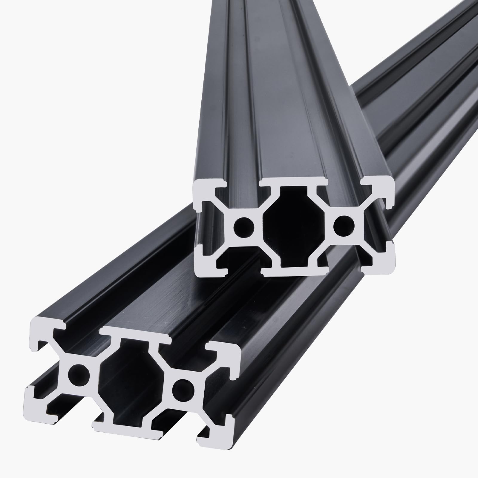 VEVOR 4er Set Aluprofil 1000 mm T-Nut 2040 Aluminium-Strangpressprofil eloxiert Linearschiene Nutenprofil für 3D-Drucker CNC-Maschine DIY