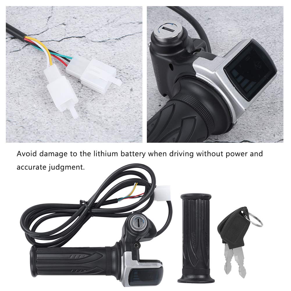 Poignée d'accélérateur multifonction, indicateur de batterie électrique de 36 V, serrure de porte électrique pour vélos électriques, tricycles