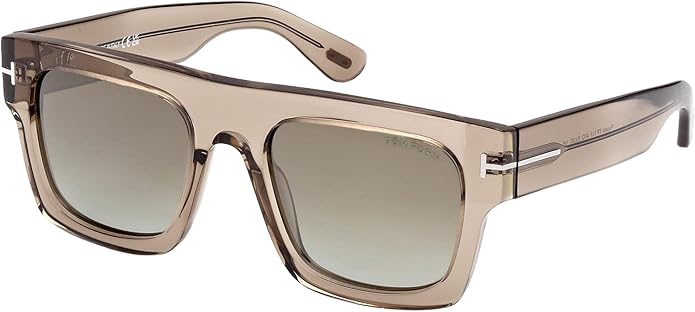 Tom Ford FAUSTO FT 0711 Transparent Brown Sunglasses