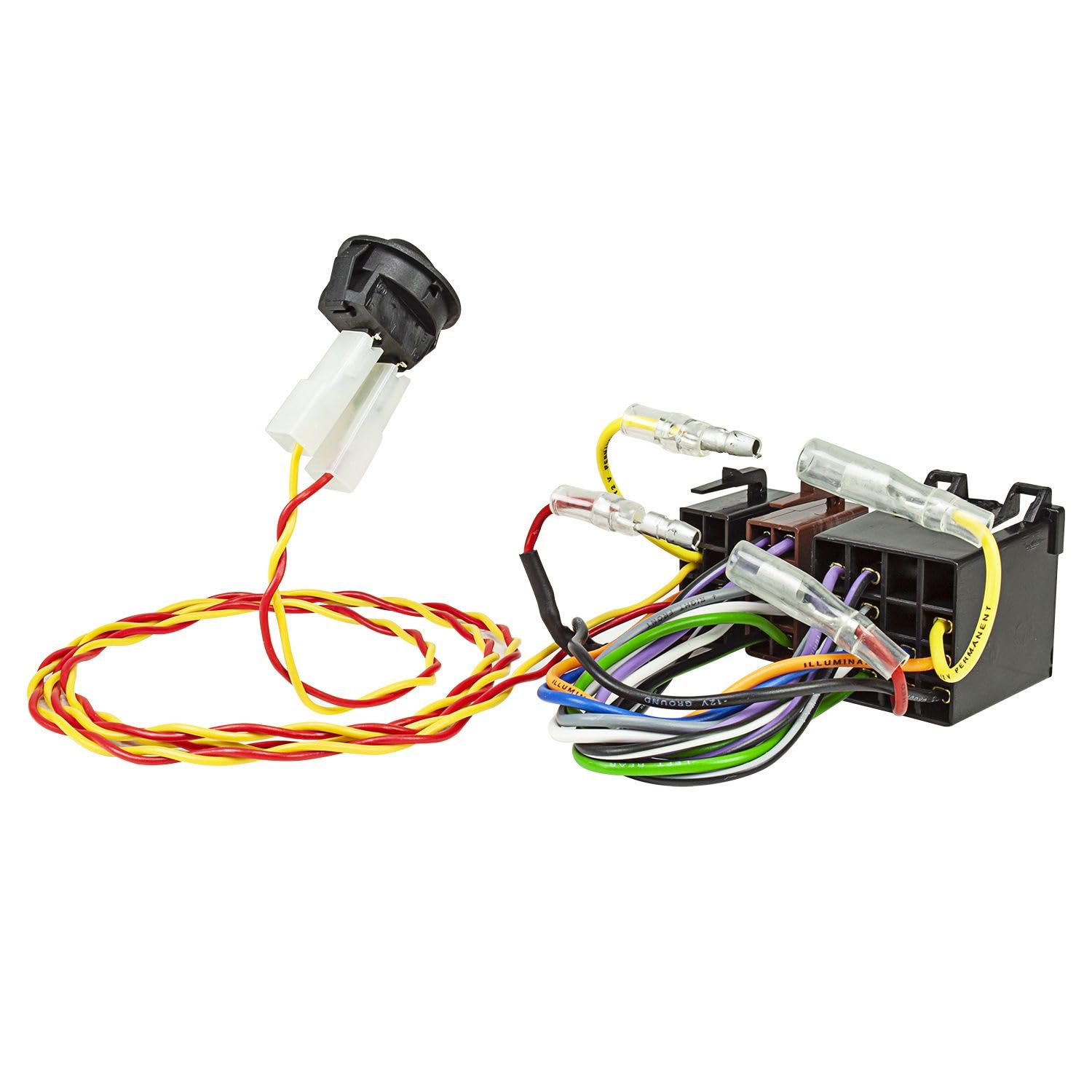 tomzz Audio 7000-028 Cavo adattatore radio Altoparlante di potenza ISO-ISO con interruttore ON-OFF ad esempio per camper Fiat Ducato (radio accesa senza accensione)