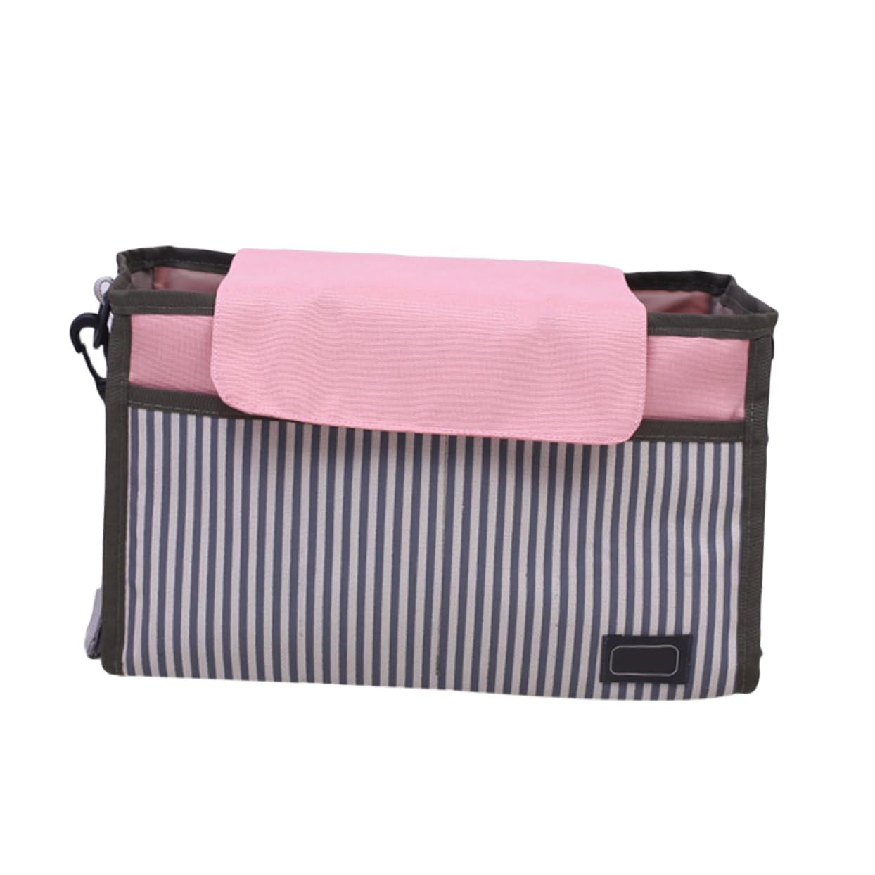 VICASKY 2piezas Organizador Para Cochecito De Bolsa De Almacenamiento Para y Juguetes Diseño De Rayas Rosa Para Paseos y