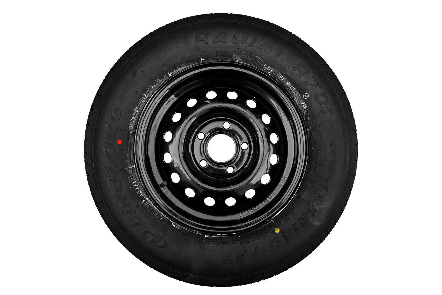 UNITRAILER Rueda para Remolque Pesado 185/80 R14C de Alta Estabilidad y 900 kg, Llanta de Acero Negra 5.5Jx14"H2 5x112 ET:30, Neumático Reforzado LINGLONG 104/102N