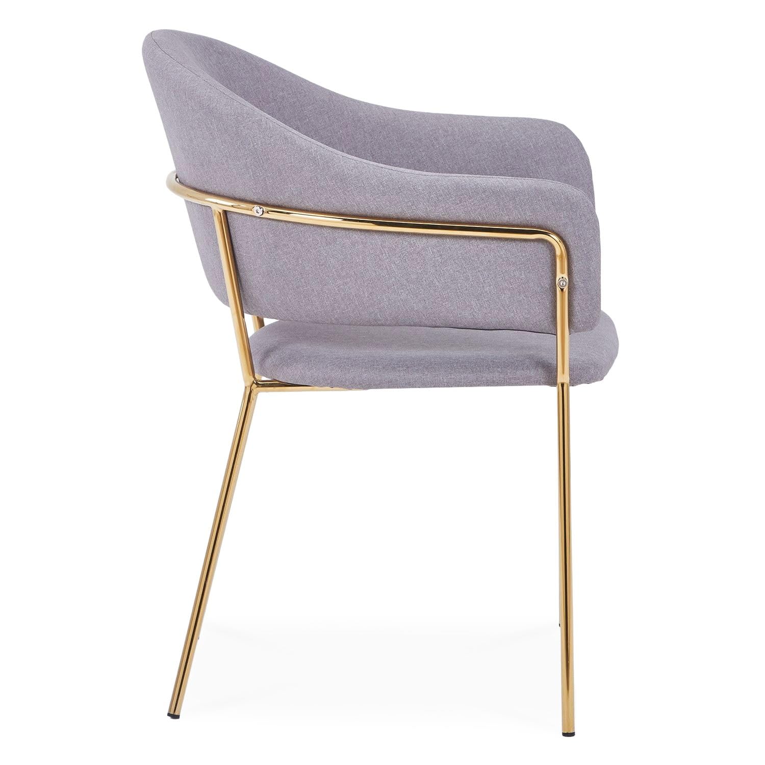 Menzzo Ulrick - Set di 2 sedie e poltrone in tessuto grigio
