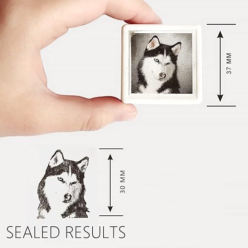Miniatura 6 de Sello de retrato de mascota por encargo, sello de goma personalizado, sello de mascota personalizado, sello de mascota personalizado, sellos de cara