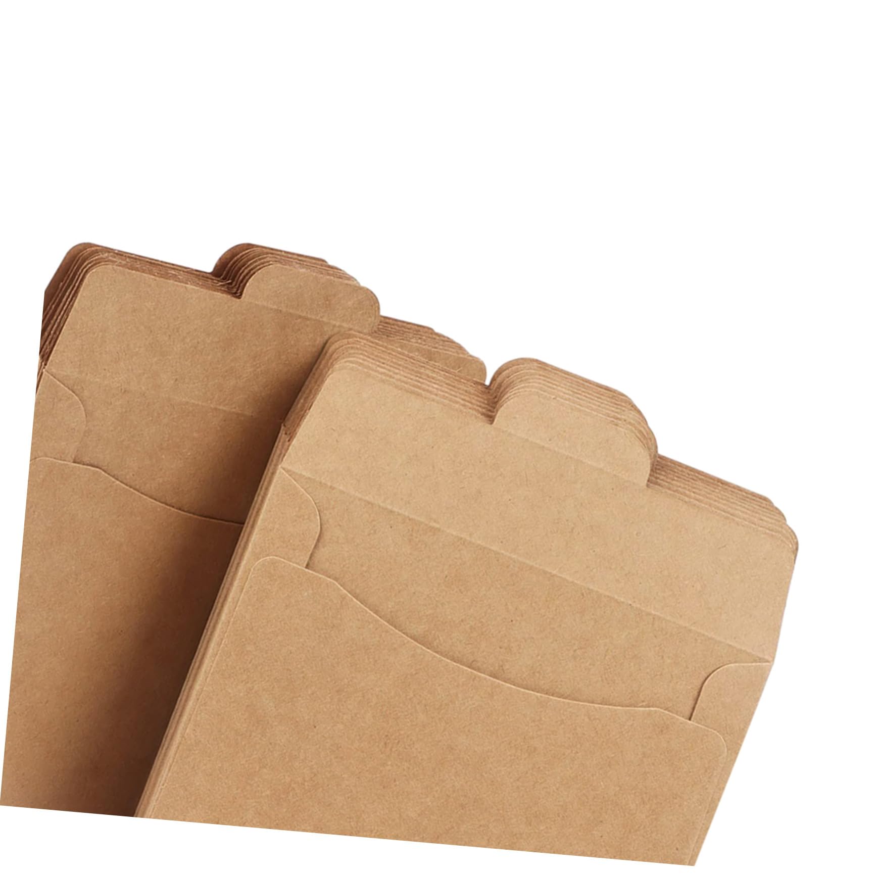 HEMOTON 50 pièces Sacs Papier Kraft Marron pour CD Enveloppes de Rangement Durables et Réutilisables Pochettes Emballage pour Cartes et Fichiers