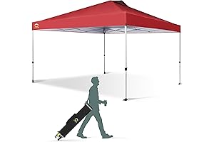 CROWN SHADES Pop-Up Canopy 12' x 12' with Wheeled Carry Bag