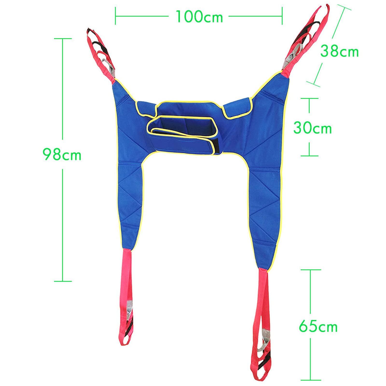 ArnéS de ElevacióN Paciente de Cuerpo Completo,GrúA de Paciente,Eslinga de ElevacióN con Accesorios de Bucle,para Posicionamiento Y ElevacióN de La Cama,EnfermeríA