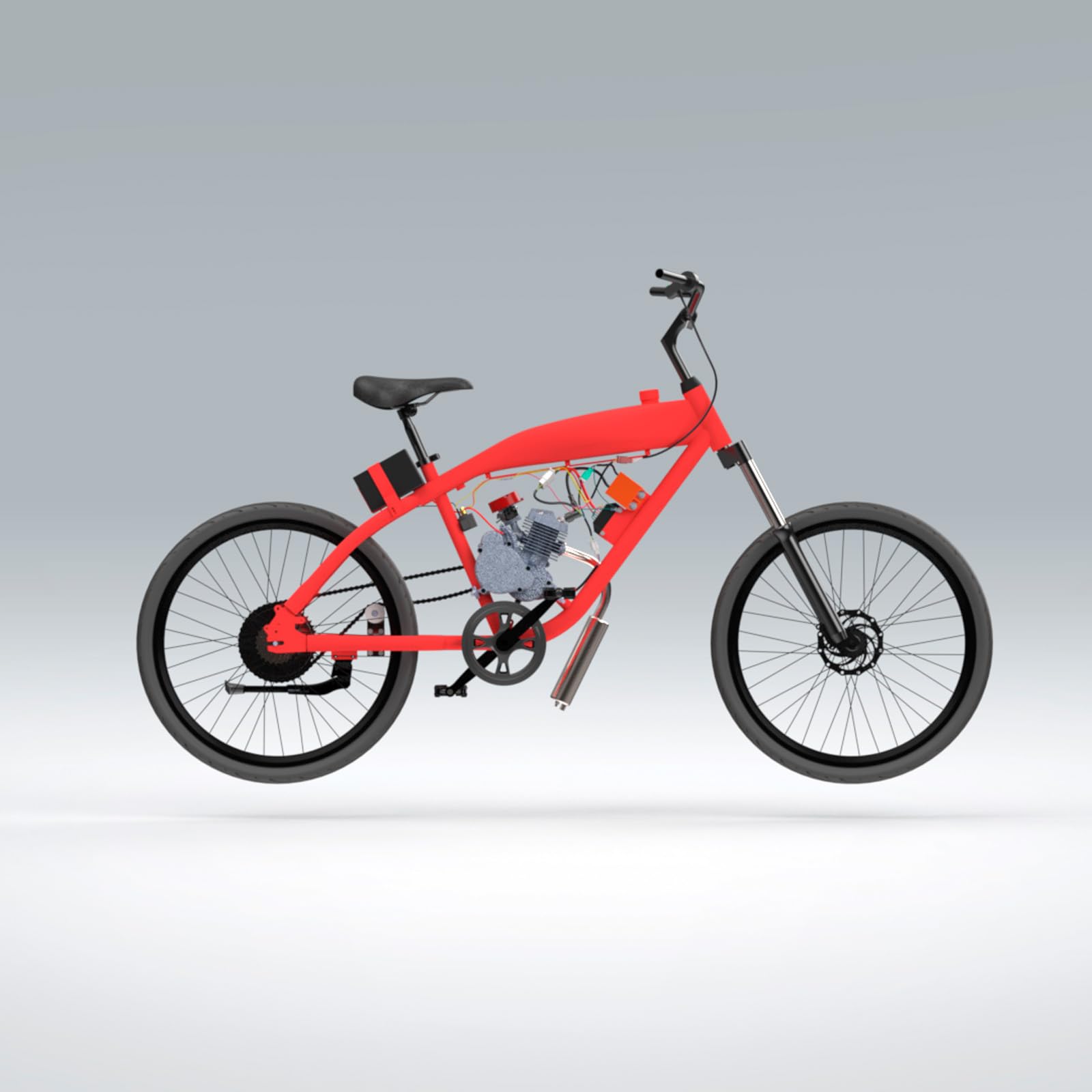 Amazon.com : YaggeBike Bicycle Gas Frame with Gas Tank Built in, 3.4L Frame -Gas Motorized Bicycle