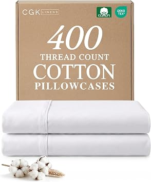 32% off: 100% Cotton Pillow Cases Queen Size - Cooling, Breathable & Soft Pillowcase Covers Set of …