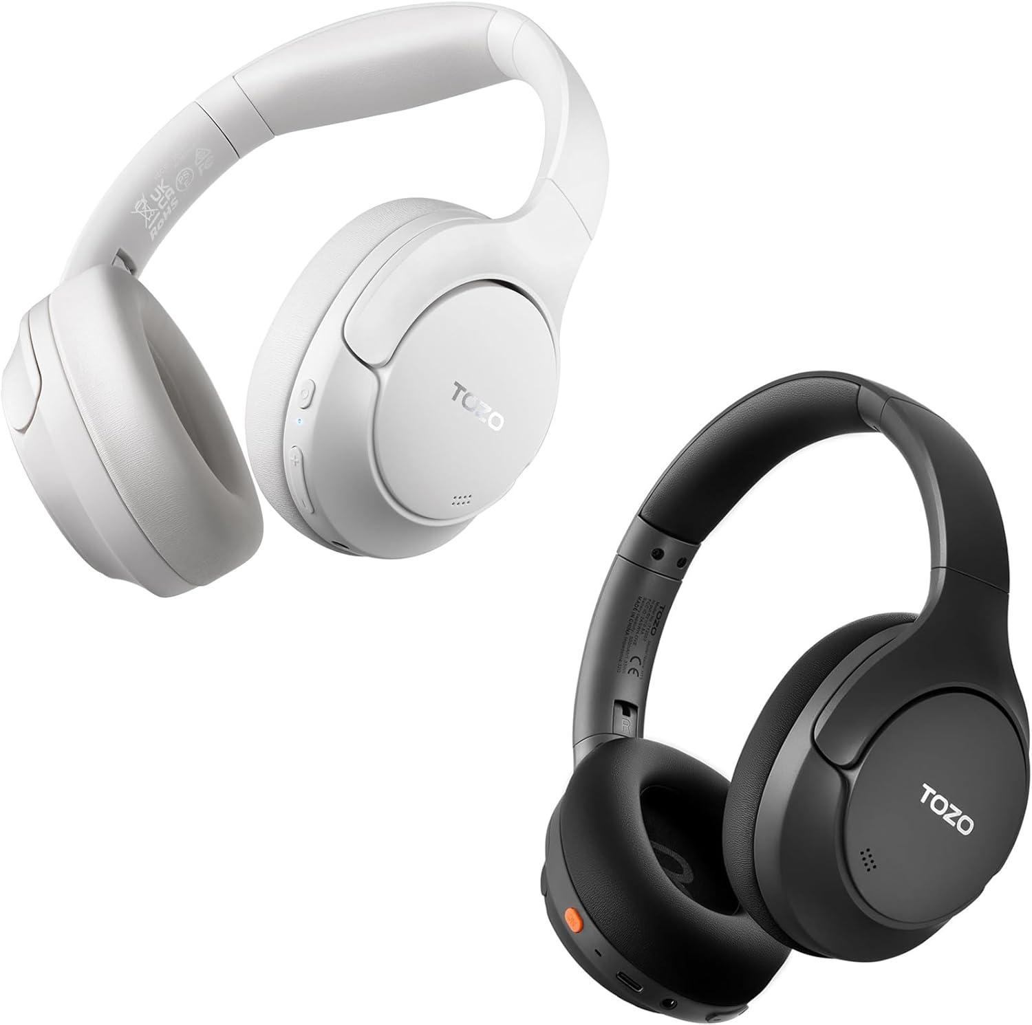 TOZO HT2 and HT3 Hybrid Active Noise Cancelling Headphones, Wireless Over Ear Bluetooth Headset