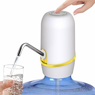 DIOP Water Pump for 5 Gallon Bottle | Electronic Automatic Drinking Water Pump | USB Charging Silicone Portable Water Bottle Pump for Kitchen | Automatic Water Dispenser | Office | Gym | Picnic