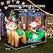 VIVOHOME 6.9ft Long Christmas Inflatable LED Lighted Santa on Green Sleigh with Reindeers and Gift Boxes Blow up Outdoor Yard Decoration