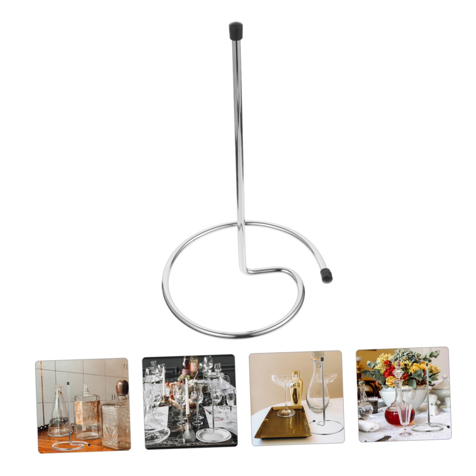 Ipetboom Égouttoirs pour Carafes à Vin Métalliques 2 Pcs, Support Inversé Anti-Corrosion, Séchoir Rapide pour Bar, Maison et Restaurant, Rangement Gain de Place