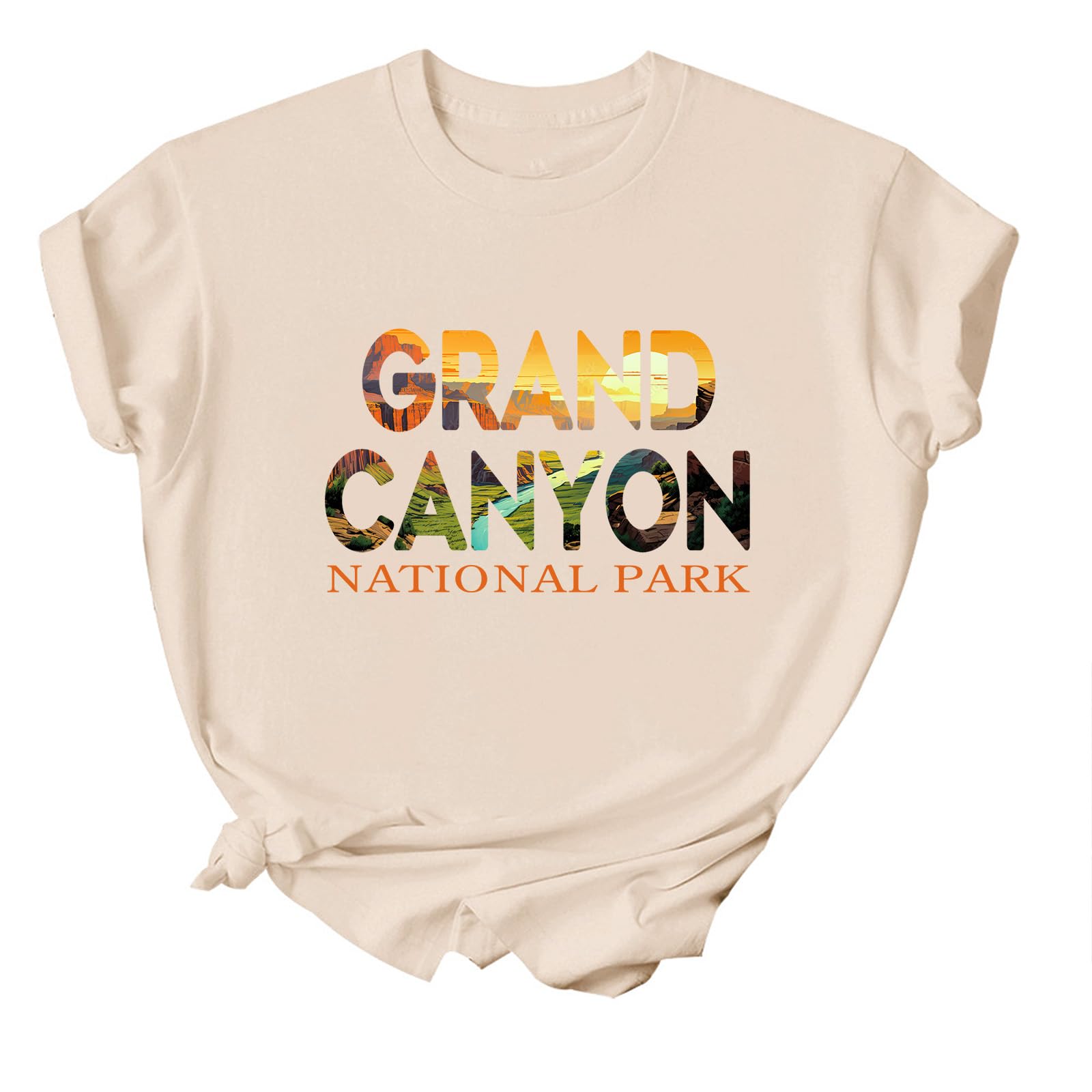 Grand Canyon National Park Graffiti T-Shirt Crew Neck Short Sleeve Shirt
