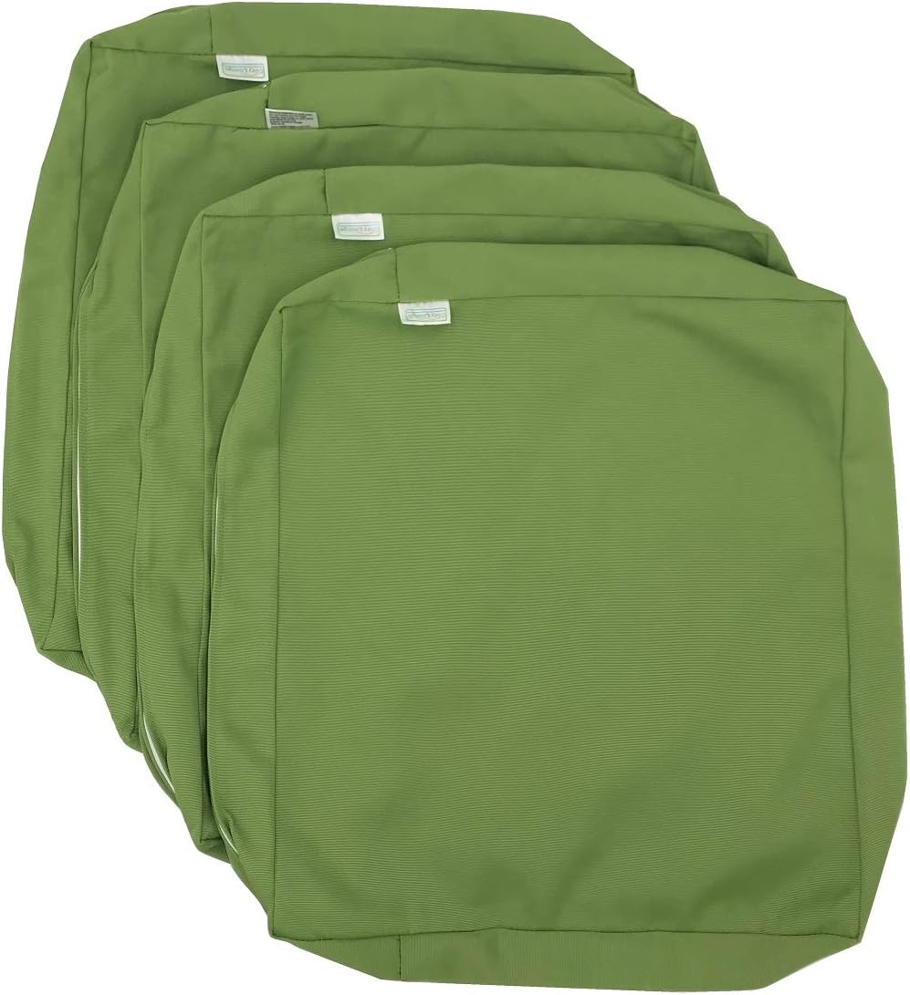 CozyLounge Indoor Outdoor Water Repellent High UV Resistant Patio Chair Cushion Cover (Pistachio Green, 24"x24"x4" (4 Covers))