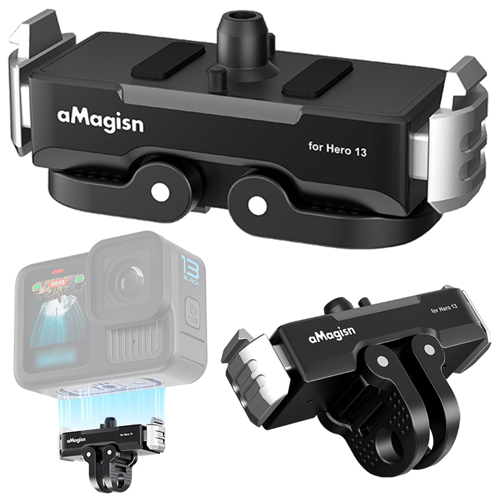 GoPro HERO10 純正バッテリー3個 ヘルメットアダプター 自撮り棒