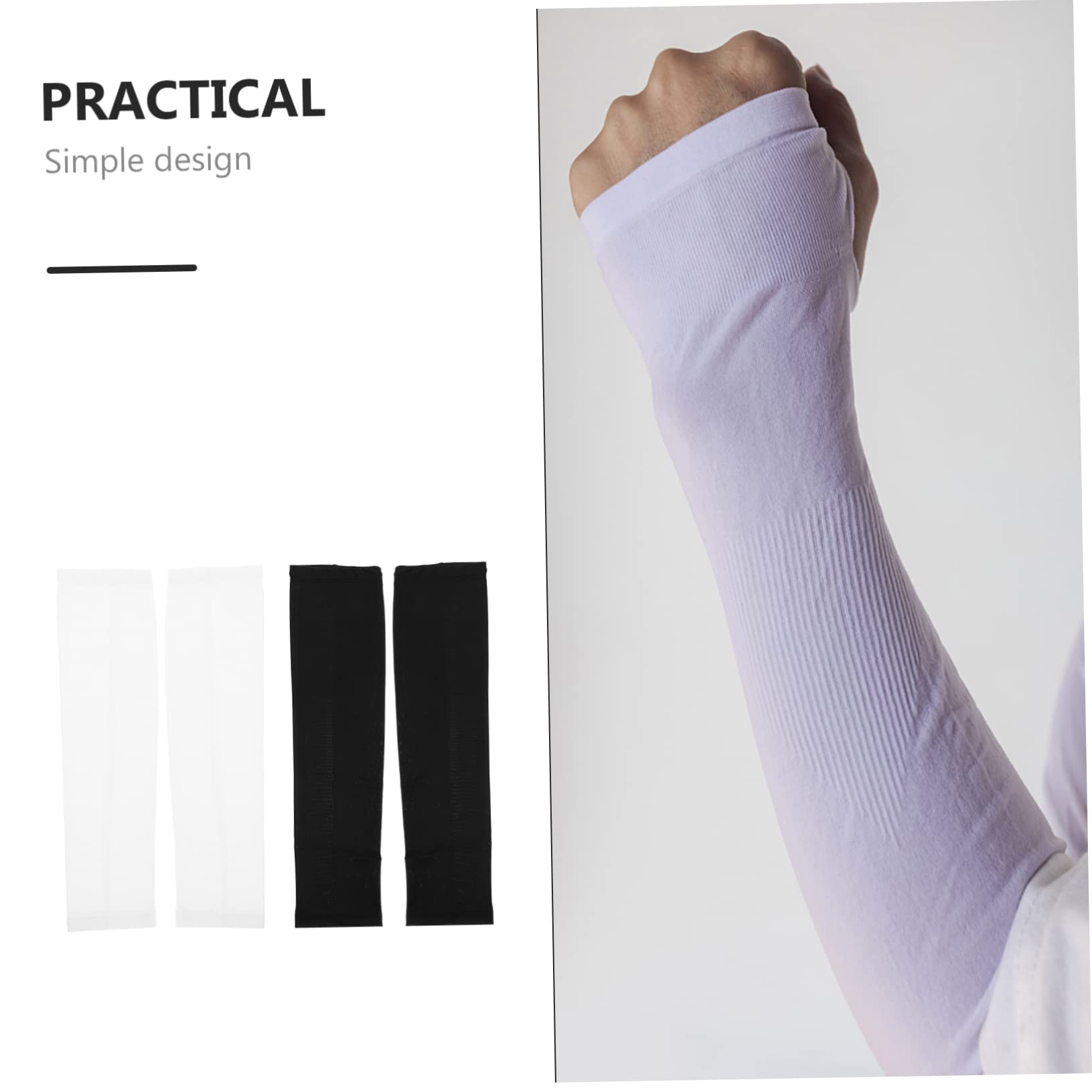4 Pares de Mangas de Seda de Hielo con protección Solar, Mangas Deportivas for Brazos, Fundas Protectoras for Brazos, Mangas refrescantes for Brazos, Protector de brazos/3500