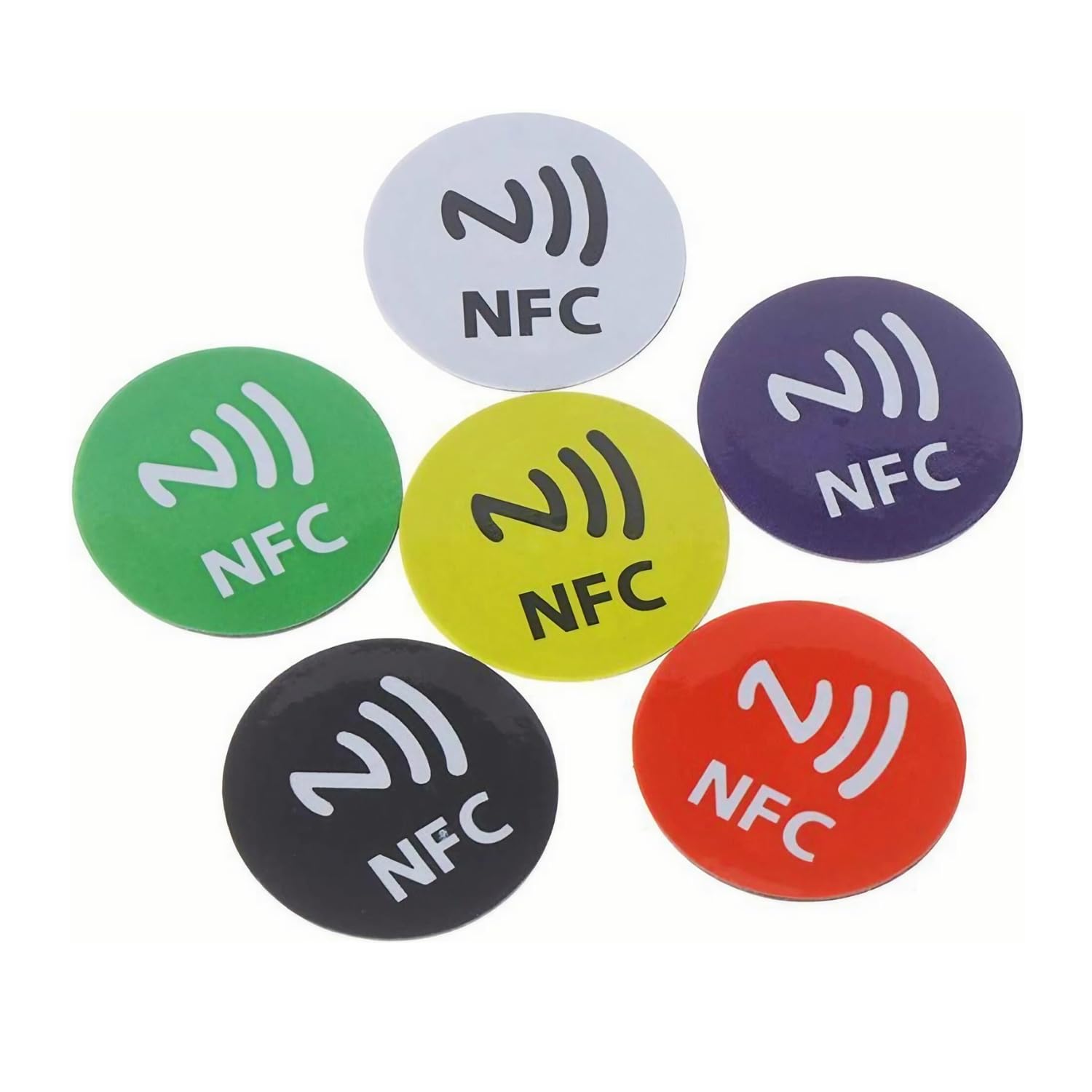 LINQS® NXP Ultralight EV1 RFID/NFC Tag Sticker (Set of 5) | Size 30mm | 48 Bytes Memory | Compatible with All NFC Phones and Readers