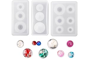 1 1/2 Inch Round Sphere Silicone Mold: Perfect for Resin Orbs, Jewellery, and Crafts
