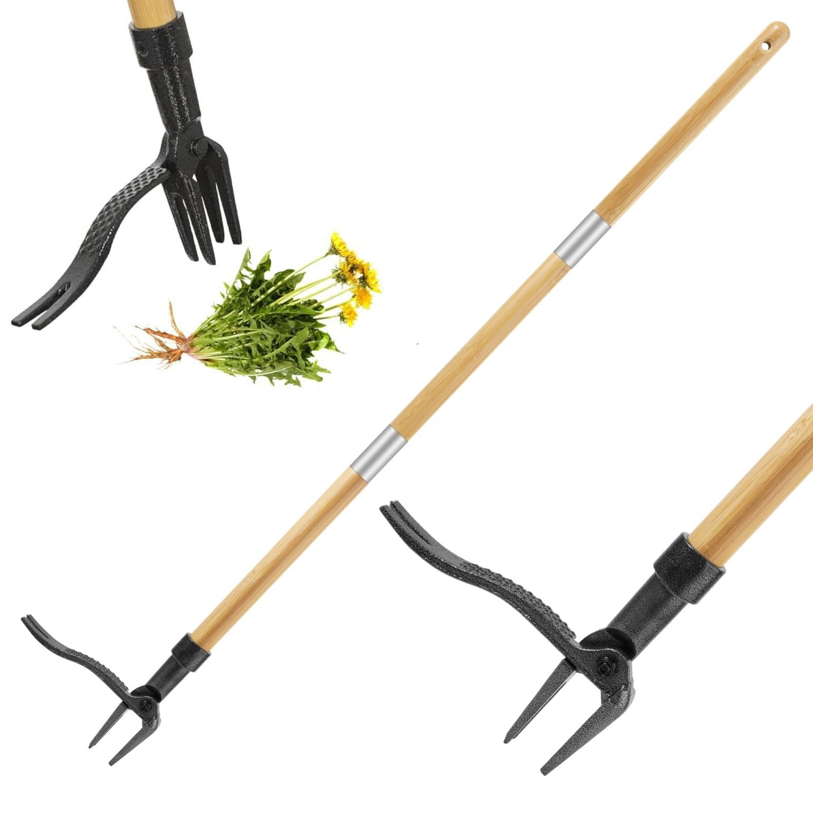 Estrattore Erbacce da Giardino, Togli Erbacce da Giardino, Estirpatore di Erbacce in Piedi, Non c'è Bisogno di Chinarsi, Facile Diserbo, Adatto per Giardini Domestici, Prati, Parchi