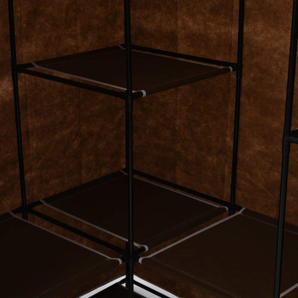 vidaXL Eckkleiderschrank Braun 130 x 87 x 169 cm