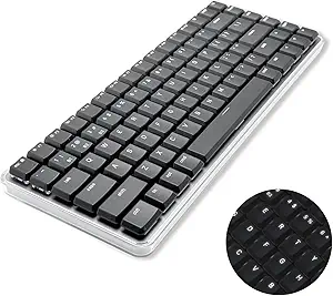 Macally Wireless Mechanical Keyboard for Mac | Compatible Bluetooth Apple Keyboard (75% Size, Blue Tactile Switches) Compact, Multi Device, Backlit for MacBook Pro/Air, iMac, Mac mini/Pro