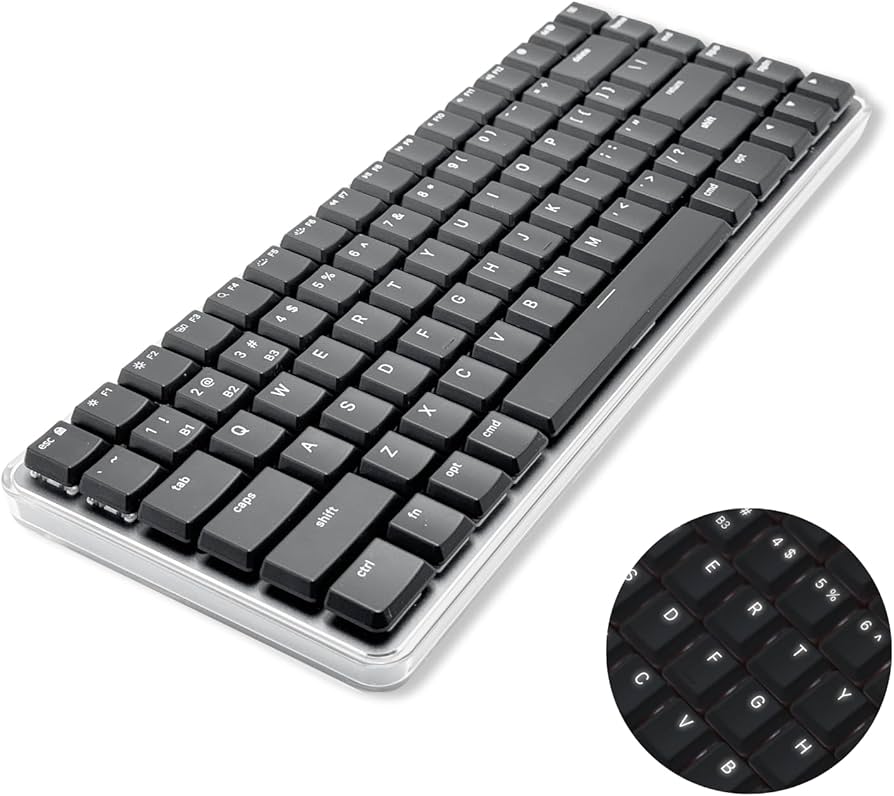 Macally Teclado mecânico 75% Mac sem fio - vários dispositivos Macally Teclado mecânico 75% Mac sem fio - vários dispositivos