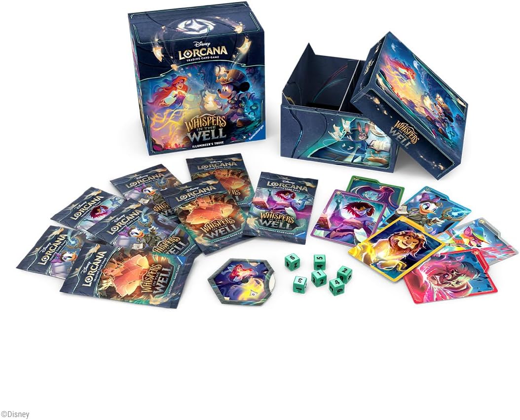 Ravensburger Disney Lorcana TCG: Whispers in The Well Illumineer's Trove - Secure Card Storage - Includes Booster Packs