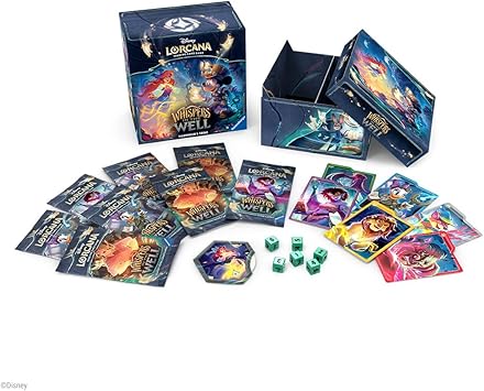 Ravensburger Disney Lorcana TCG Whispers in The Well Illumineers Trove - Secure Card Storage - Includes Booster Packs & Comprehensive Guide - Original Disney Artwork - Ages 8+