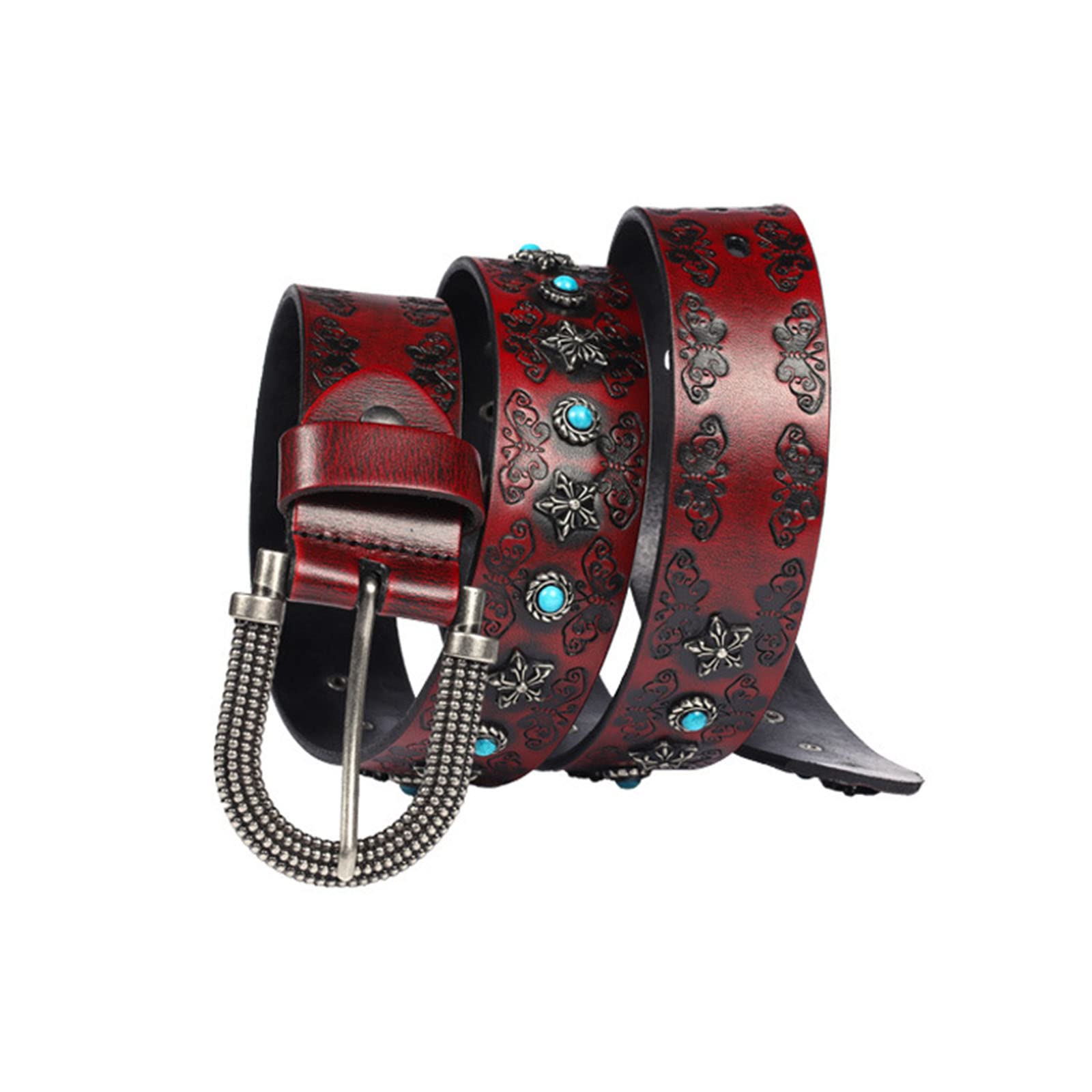 Amazon.co.jp: メンズベルト，メンズベルトレザースタッズベルト