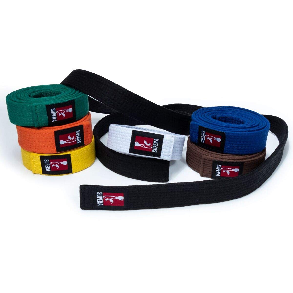 SUPERA Kampfsport Gürtel Längen. Karate Gürtel aus extra dickem Stoff. Taekwondo Gürtel für Kinder und Erwachsene - Budogürtel - 4