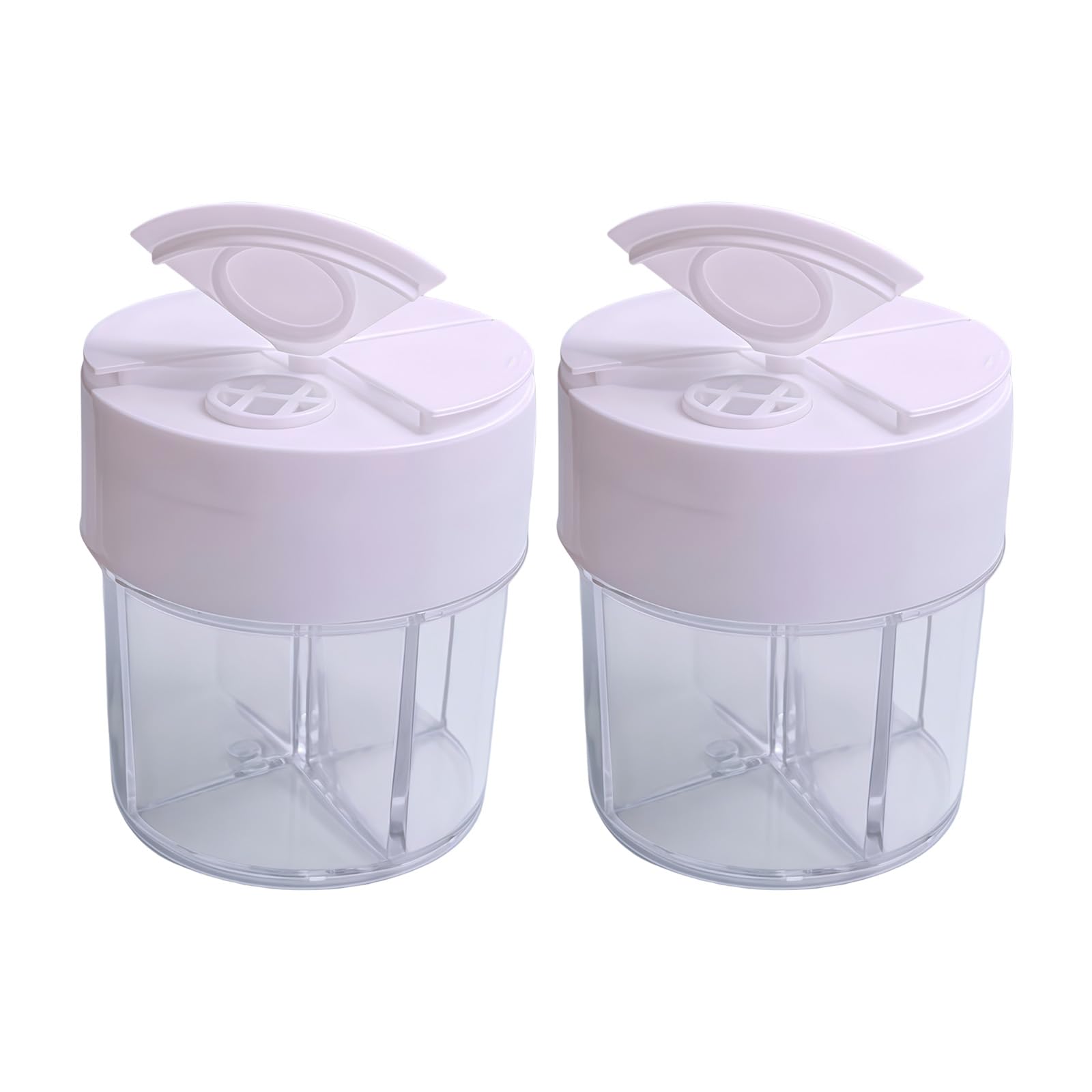 XIOANG Simple White and Black Seasonings Holders Sturdy Polystyrene Materials Modern Seasoning Dispenser for Countertops Storage Tight Seasoning Holders