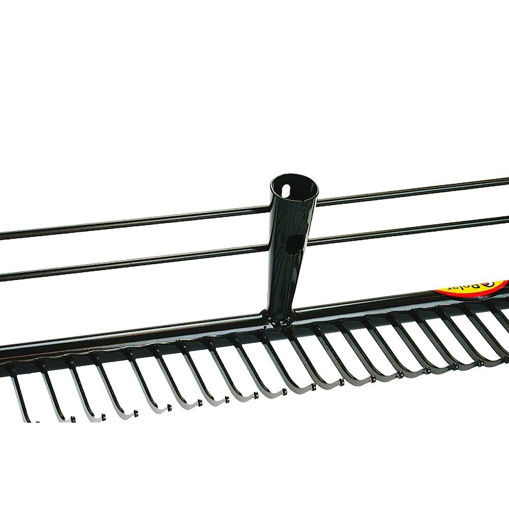 Polar Rasenrechen 100 cm 56 Zinken Rasen Harke Heu rechen Laubrechen mit Stiel
