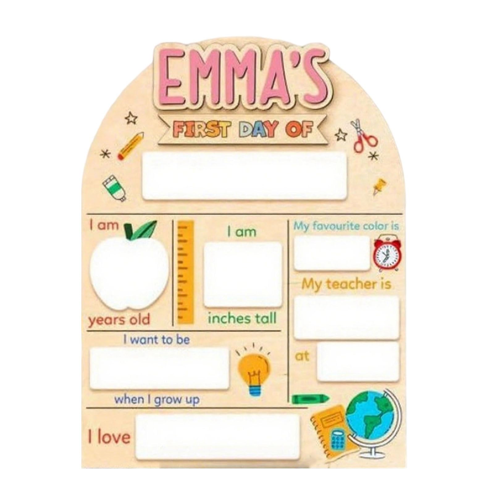 Tfaoys Model B Academic Year Growth Wooden Sign For School Photo Memory And Home Decoration Wooden Growth Marker