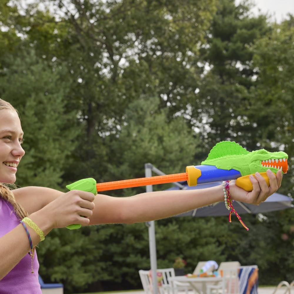 Nerf Super Soaker DinoSquad Dino Splashers 2 Water Blasters - Set of 2 Water Blasters - Pichkari for Outdoor Water Games, Branded Toy Pichkari for Holi Festival, Kids 6+ 3